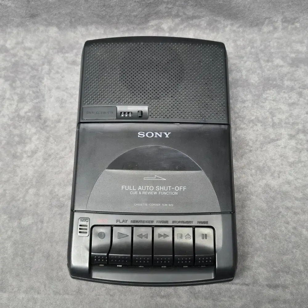Vintage Sony Portable Cassette Tape Recorder Player TCM-929 Music / Audio